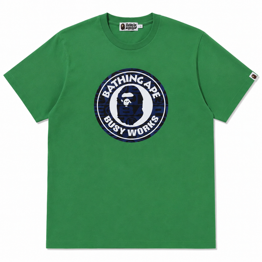 BAPE Lux Sport Pattern Busy Works Tee Green