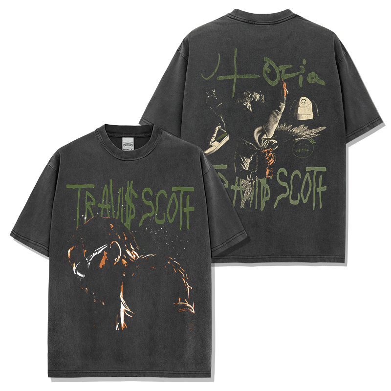Travis Scott Vintage Tee Engineered by The Archive Store Washed Black