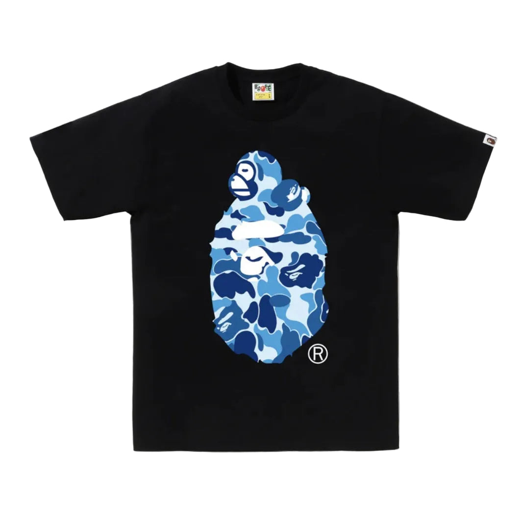 BAPE ABC Camo Milo On Big Ape Tee (Black/Blue)