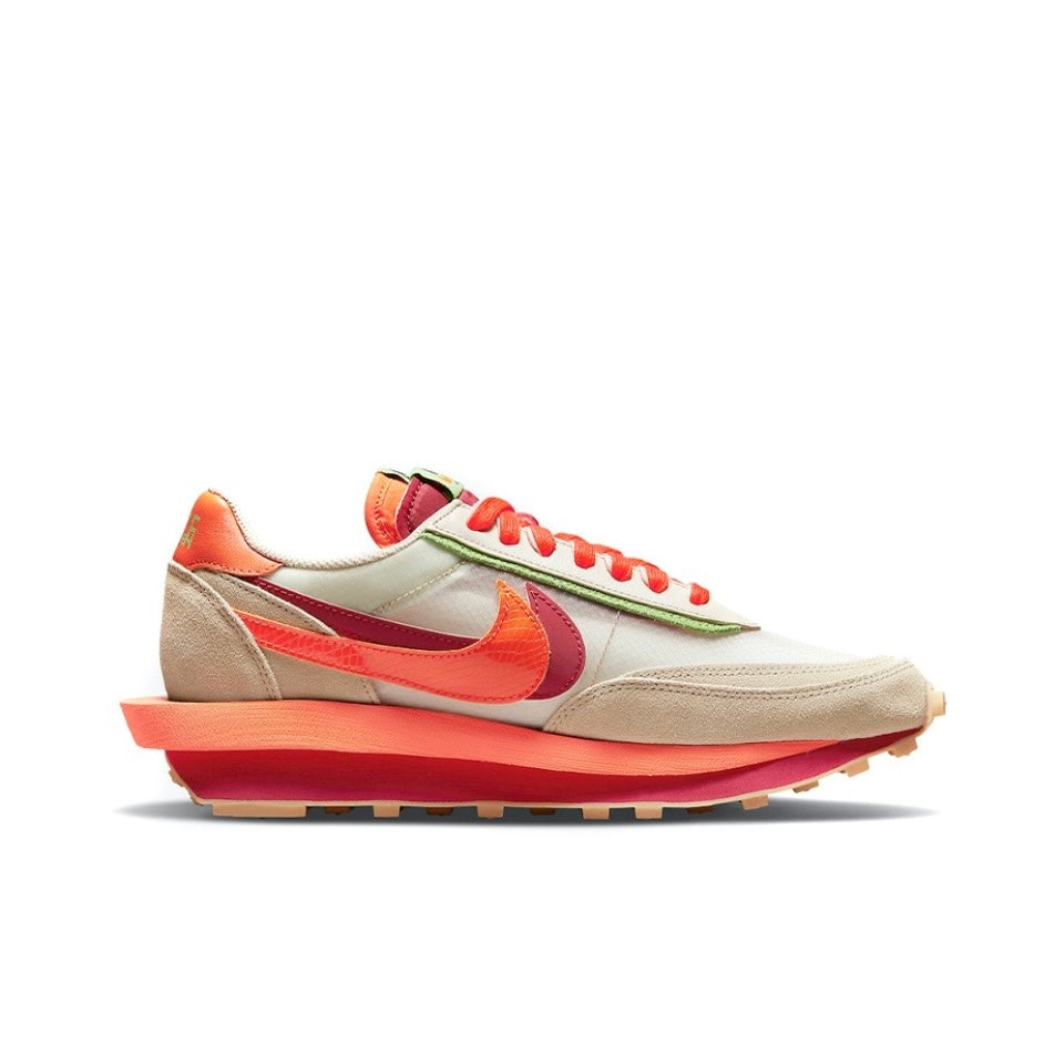 Nike LD Waffle sacai CLOT Kiss of Death Net Orange Blaze