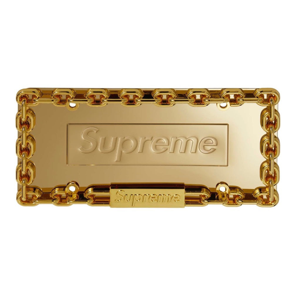 Supreme Chain License Plate Frame Gold