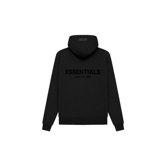 Fear of God Essentials Pullover Chest Logo Hoodie Stretch Limo Black