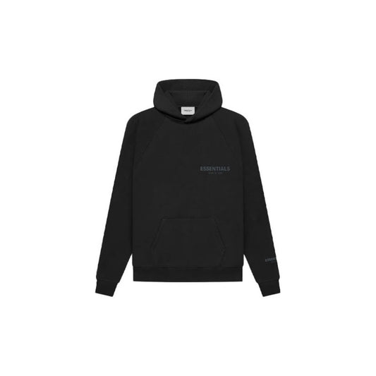 Essentials Fear of God Pull-over Chest Logo Hoodie Black