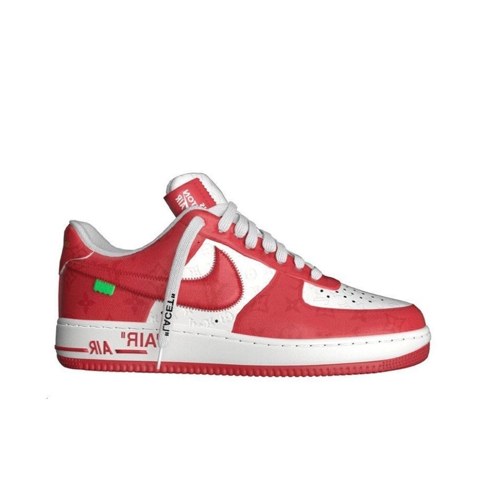 Louis Vuitton Nike Air Force 1 Low By Virgil Abloh White Red