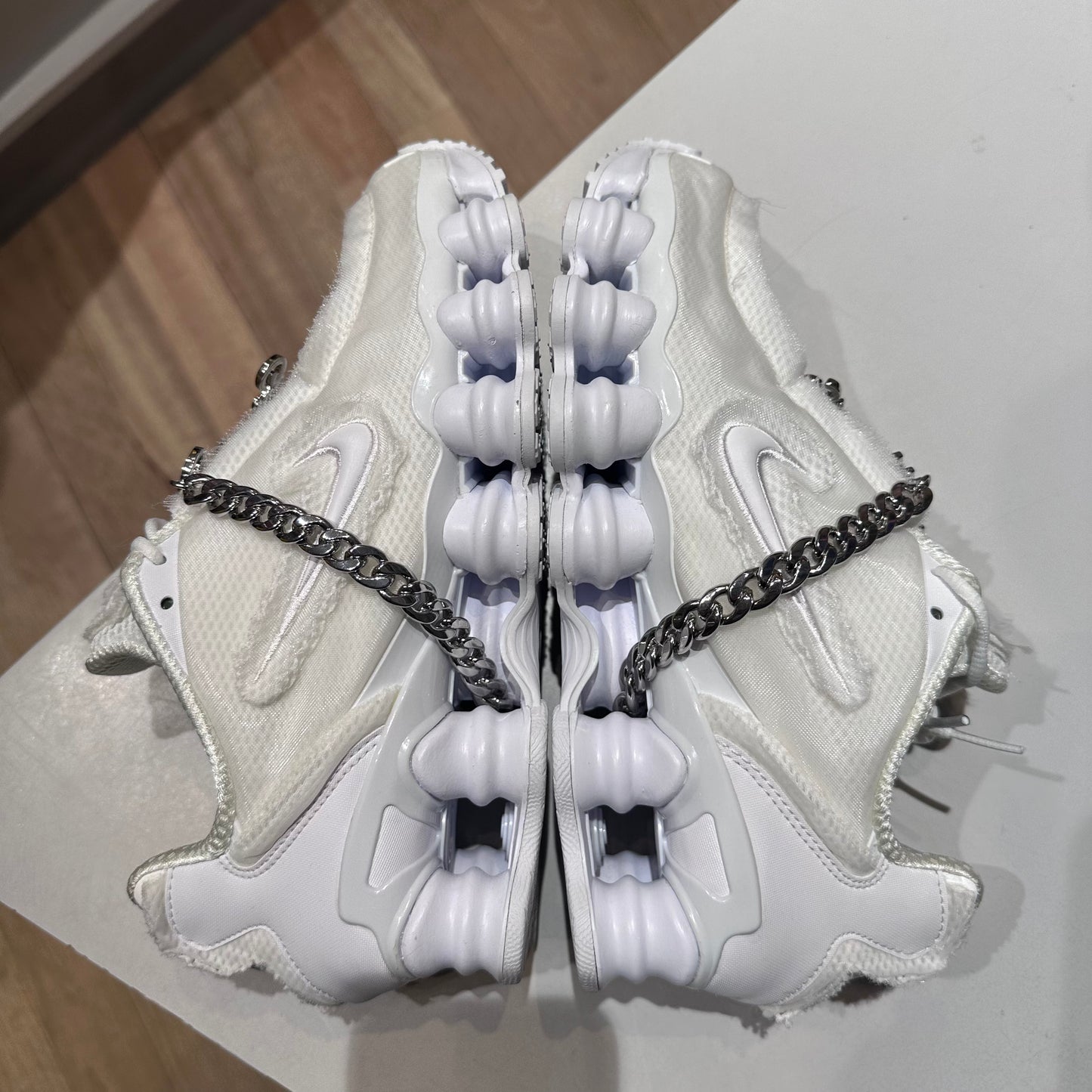 Nike Shox TL Comme des Garcons White (Women's) Pre-owned