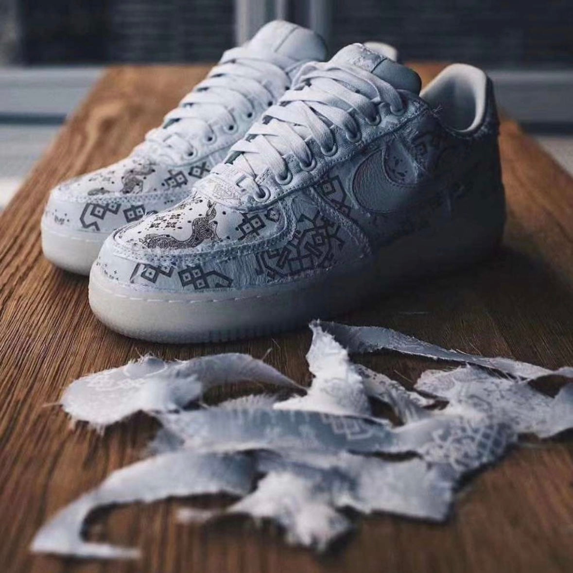 Nike Air Force 1 Low CLOT 1WORLD WHITE SILK(2018)