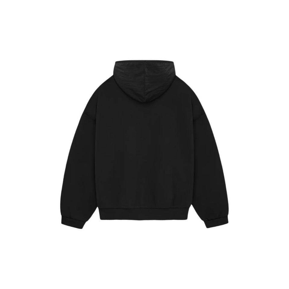 Fear of God Essentials Nylon Fleece Hoodie Jet Black