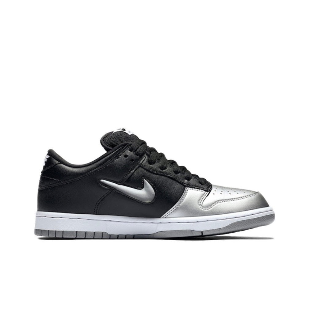 Nike SB Dunk Low Supreme Jewel Swoosh Silver The Archive Store