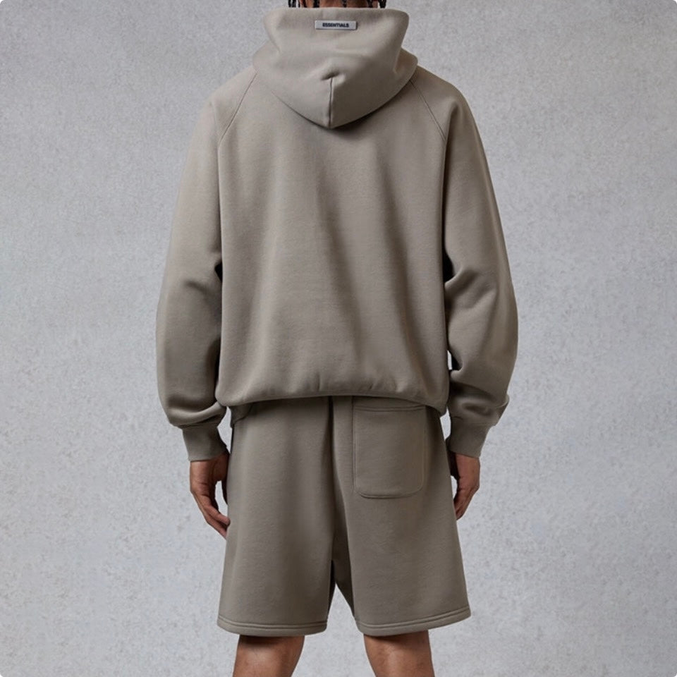 Essentials Fear of God Pull-over Hoodie Taupe (Front Print)