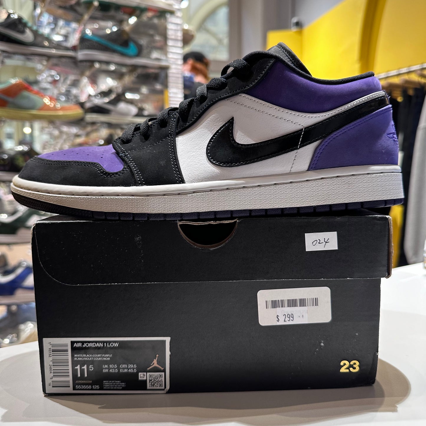 Jordan 1 Low Court Purple Pre-owned 11.5