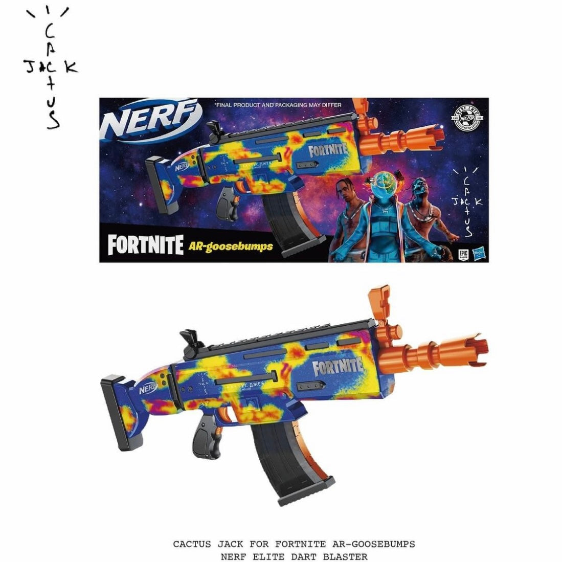 Travis Scott Cactus Jack Fortnite AR-Goosebumps Nerf Elite Dart Blaster