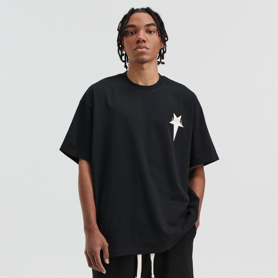 Rass Star Logo Tee Black