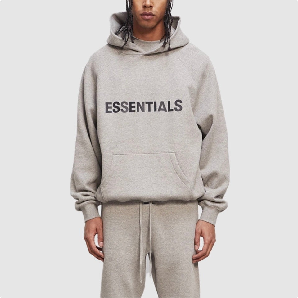 Essentials Fear of God Pull-over Hoodie Grey (Front Print)