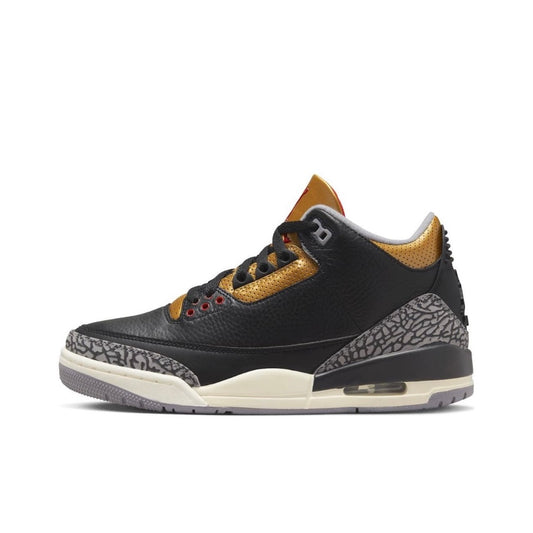 Jordan 3 Retro Black Cement Gold (Women's)