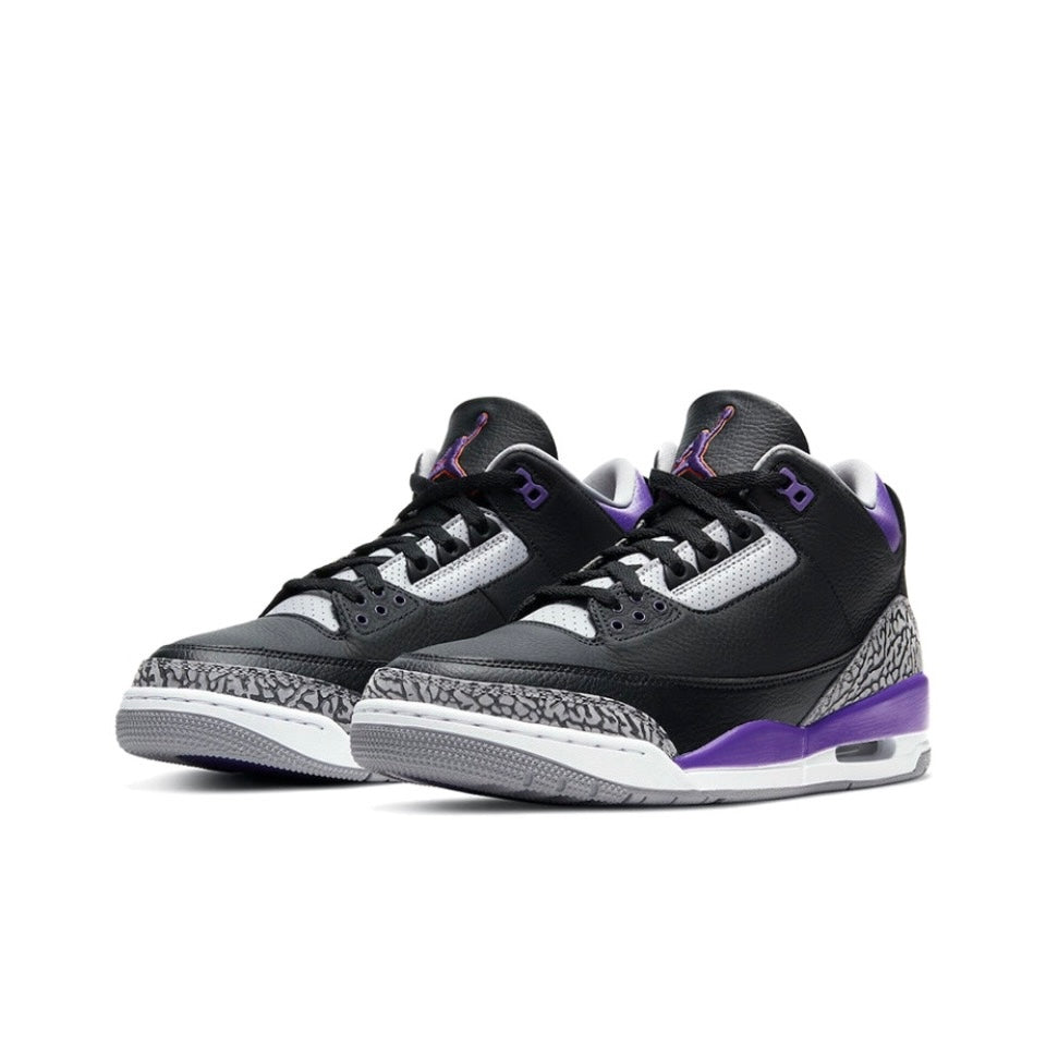 Jordan 3 Retro Black Court Purple