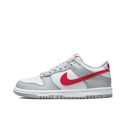 Nike Dunk Low White Wolf Grey University Red (GS)