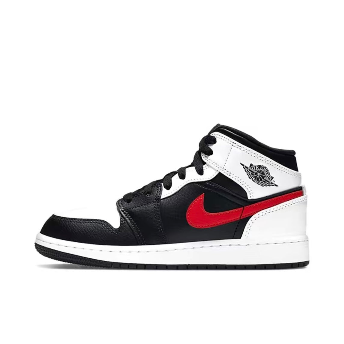 Jordan 1 Mid White Black Chile Red (GS)