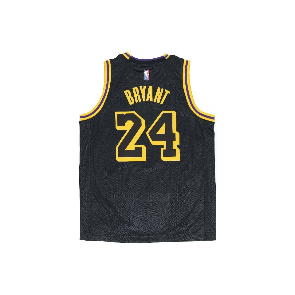 Nike Kobe Mamba Mentality Los Angeles Lakers City Edition Swingman Jersey (FW23) Black Kids