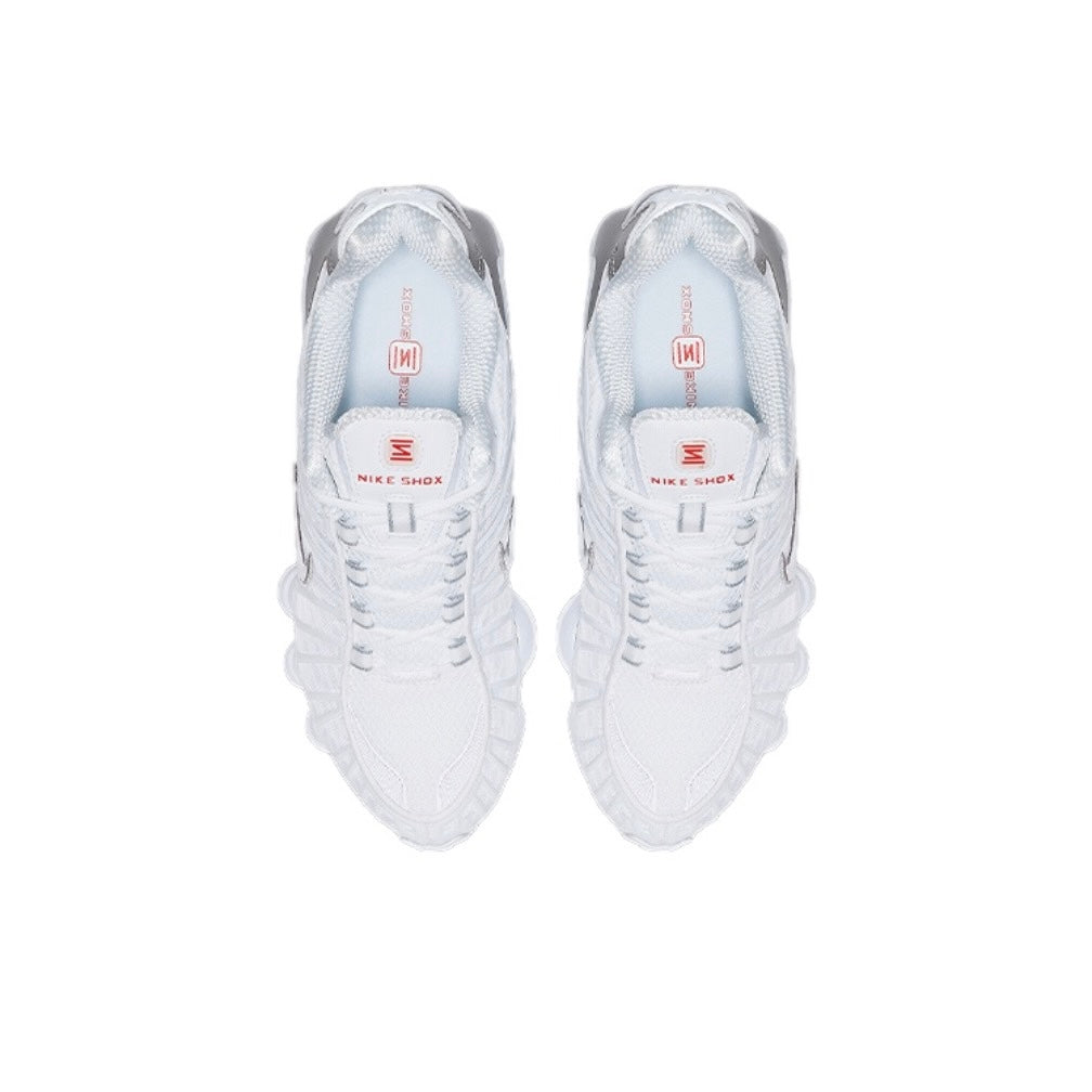 Nike Shox TL White Metallic Silver Max Orange (Women's)