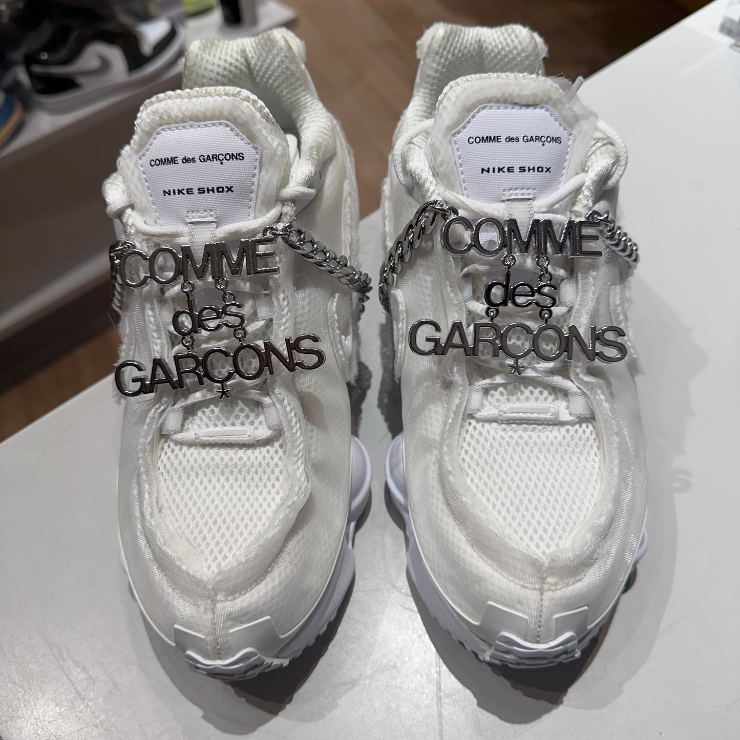 Nike shox comme des garcons white online