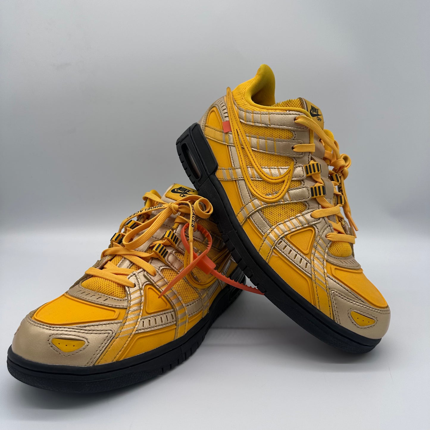 Nike Air Rubber Dunk Off-White University Gold-Pre-owned US 10