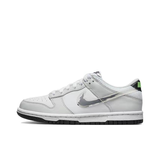Nike Dunk Low Glitch Swoosh White Grey (GS)