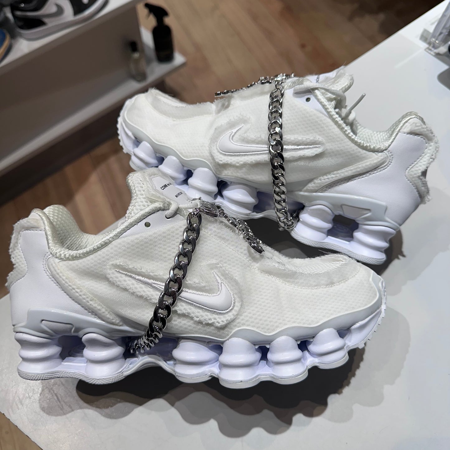 Nike Shox TL Comme des Garcons White (Women's) Pre-owned