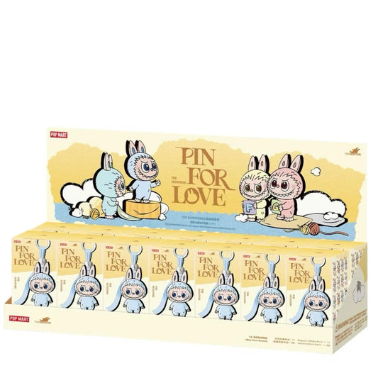 Pop Mart Labubu The Monsters Pin for Love Series Vinyl Plush Pendant (A-M) Sealed Case (14 Blind Box)