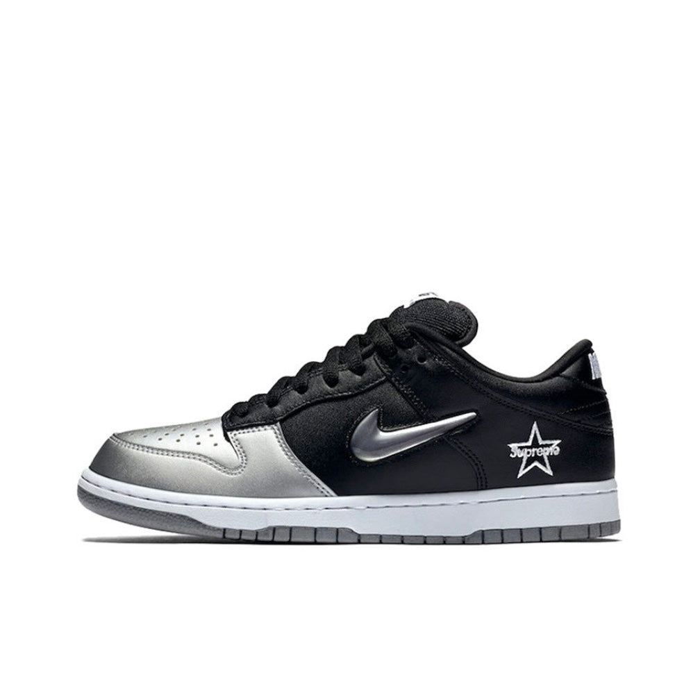 Nike SB Dunk Low Supreme Jewel Swoosh Silver