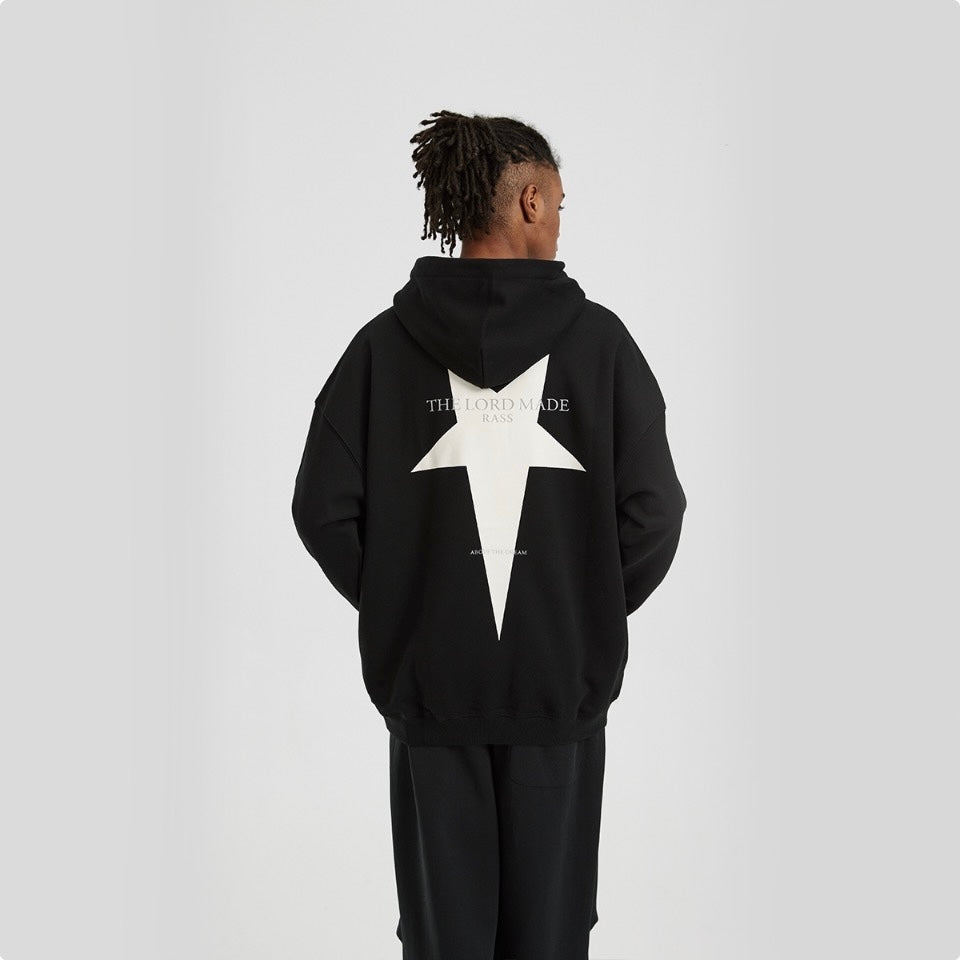 Rass Star Logo Hoodie Black