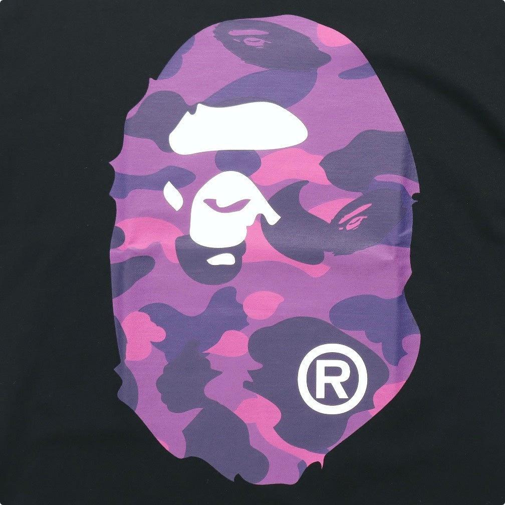 Bape Camo Big Ape Head Tee Black/Purple