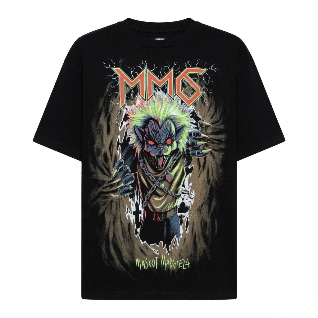 MM6 Maison Margiela "Zombie Cat" Printed Oversized Short Sleeve Tee