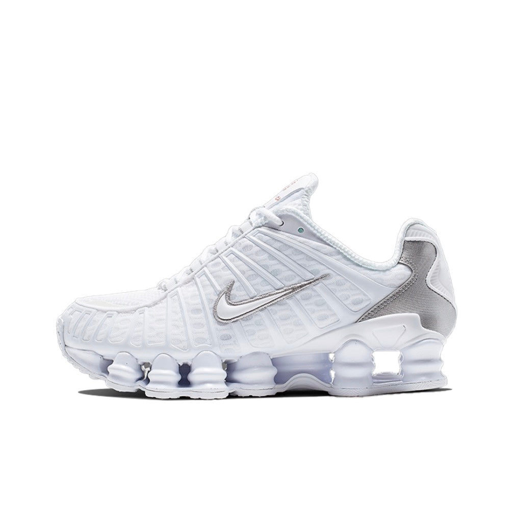 Nike Shox TL White Metallic Silver Max Orange (Women's)