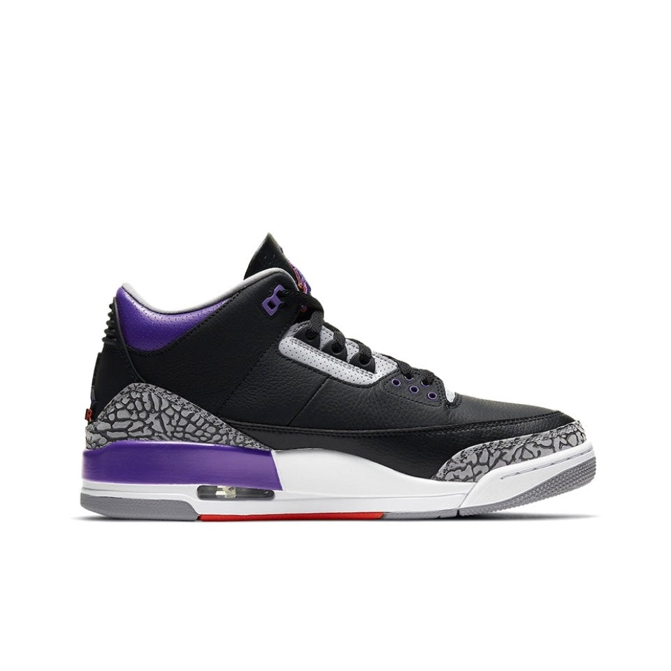 Jordan 3 Retro Black Court Purple