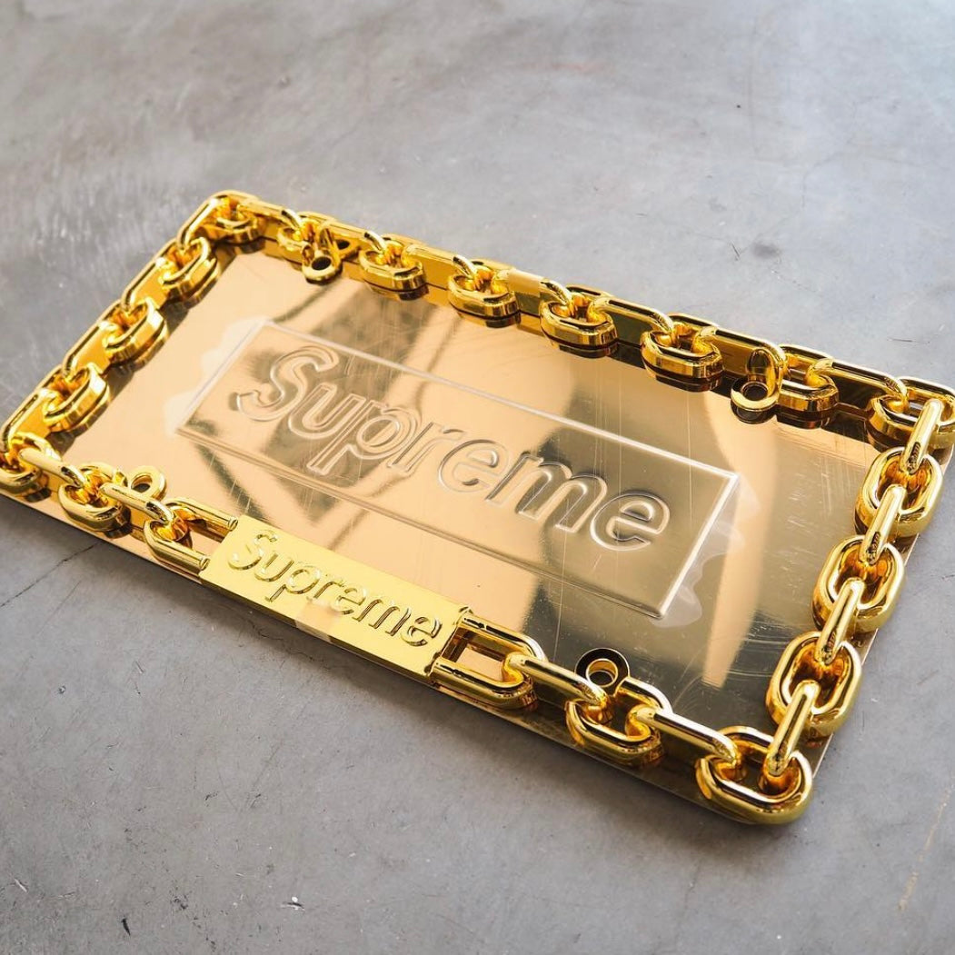 Supreme Chain License Plate Frame Gold (2018)