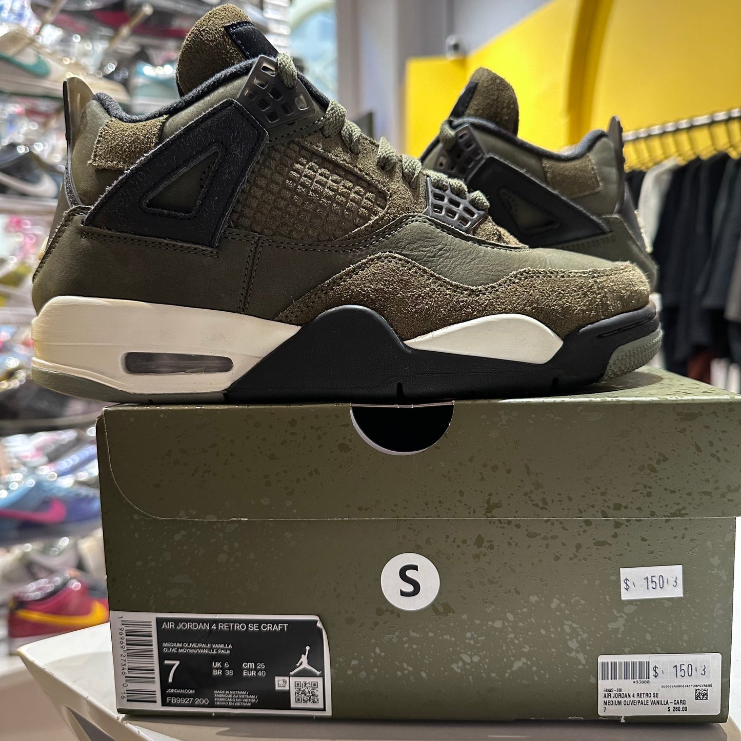 Jordan 4 Retro SE Craft Medium Olive Pre-owned US 7