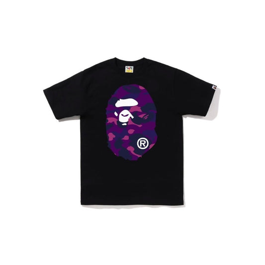 Bape Camo Big Ape Head Tee Black/Purple