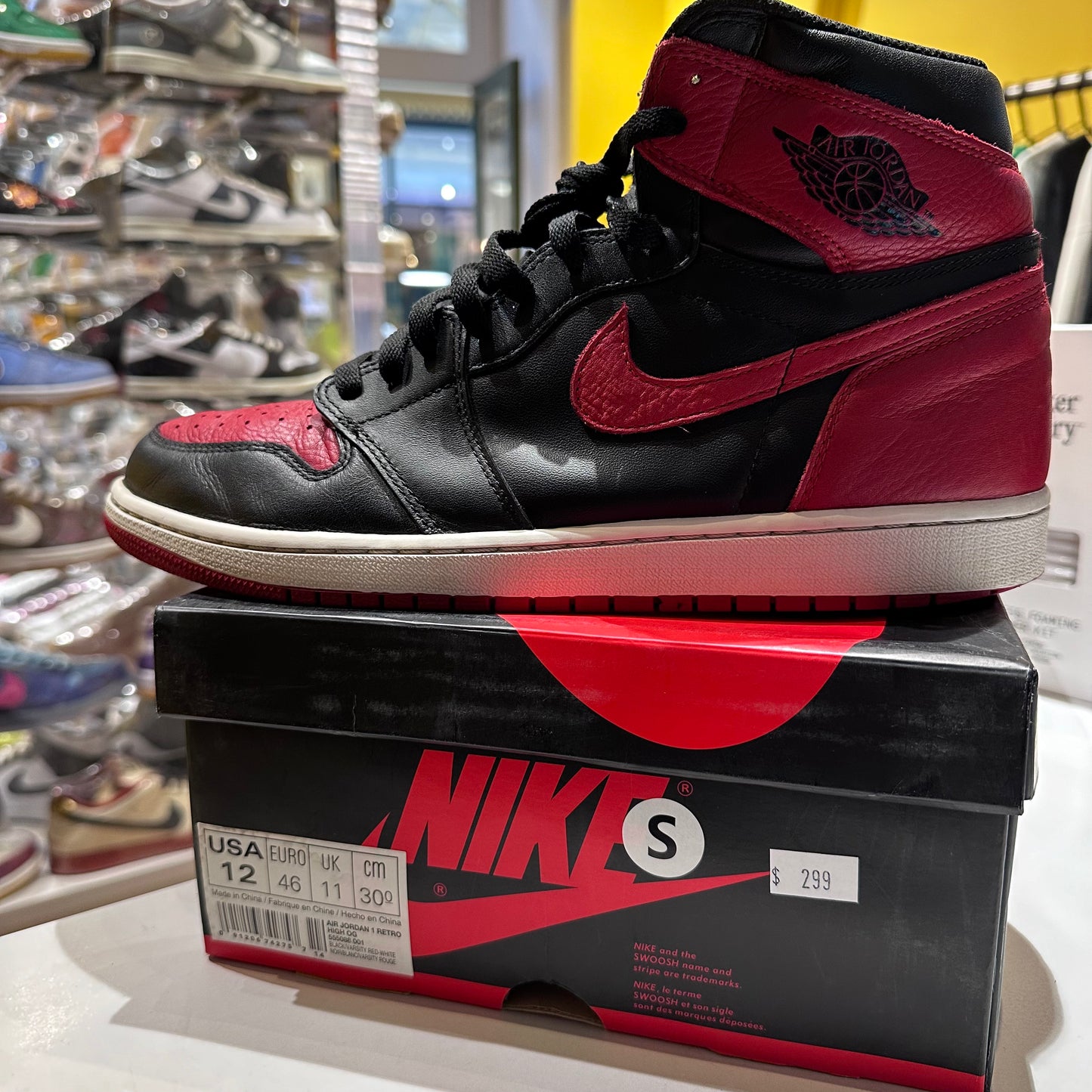 Jordan 1 Retro High Bred Banned (2016) Pre-owned US 12