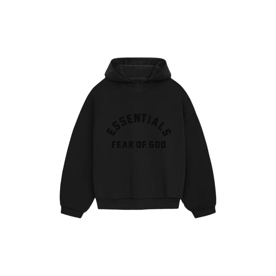 Fear of God Essentials Nylon Fleece Hoodie Jet Black