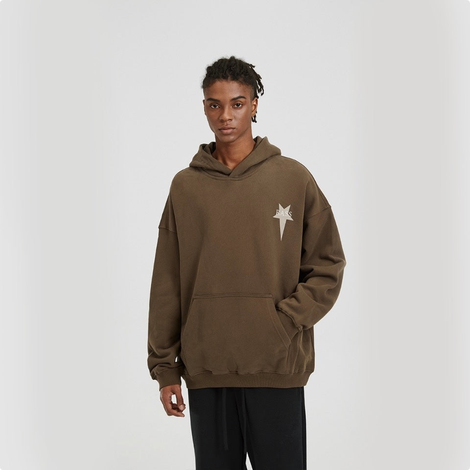 Rass Star Logo Hoodie Wood