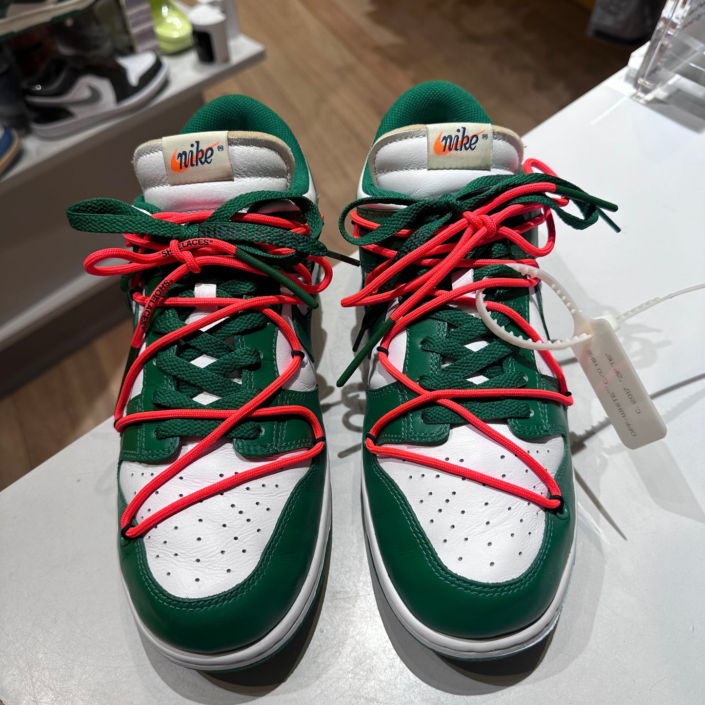 Nike Dunk Low Off-White Pine Green Pre-owned US 10