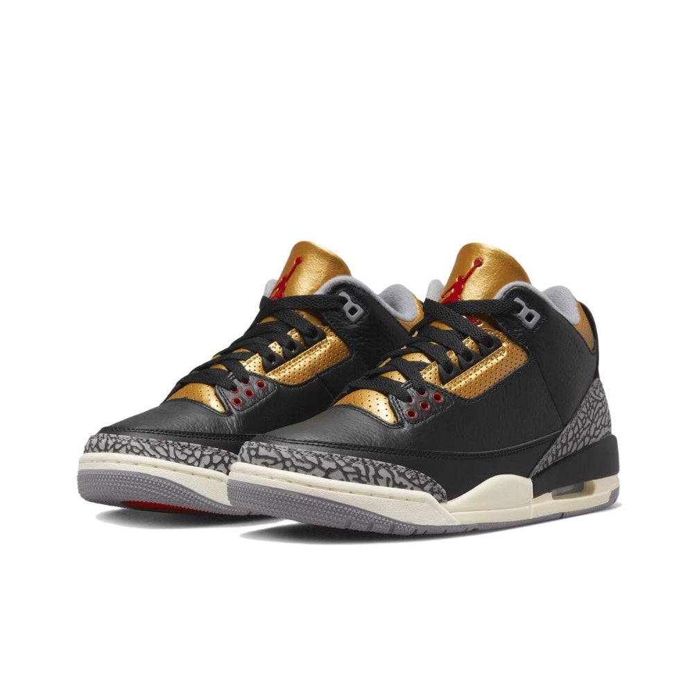 Jordan 3 Retro Black Cement Gold (Women's)