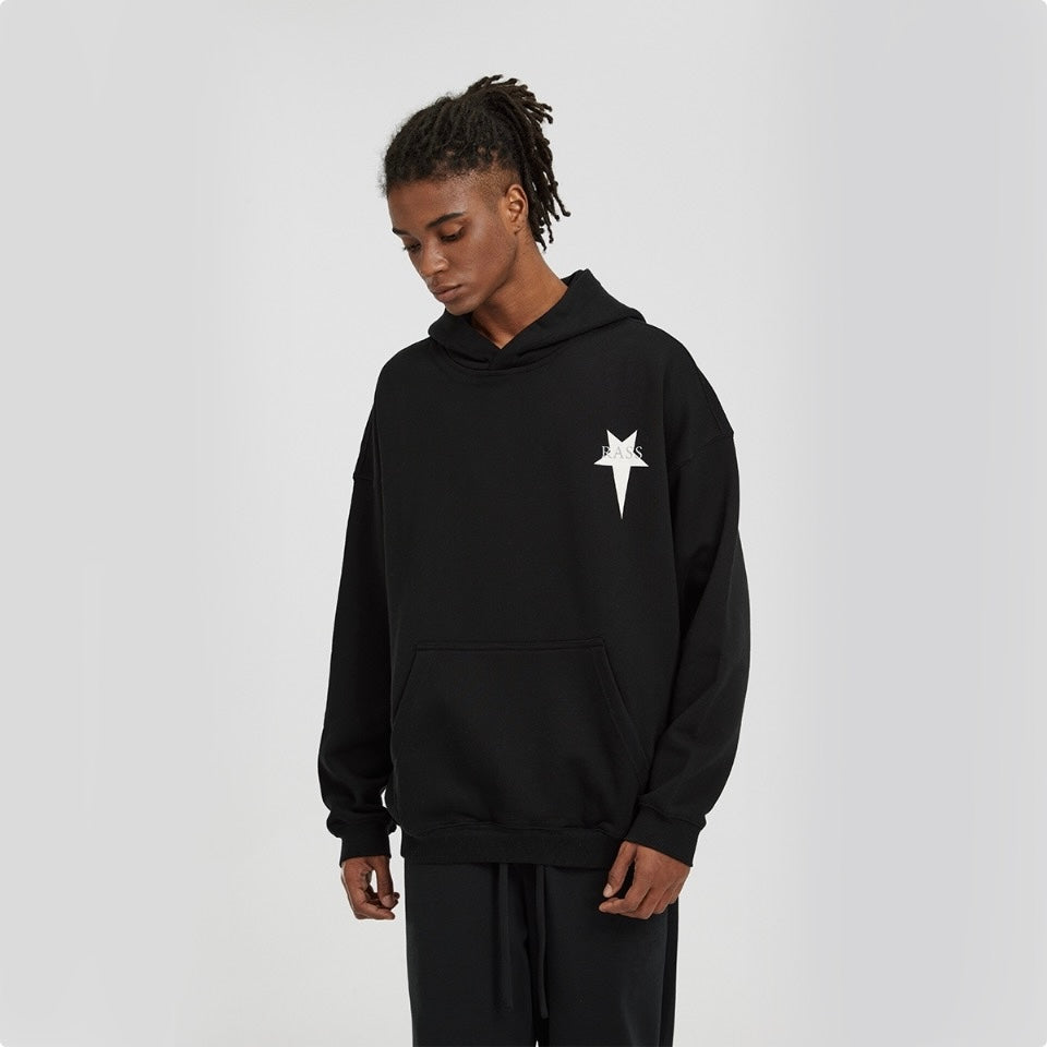 Rass Star Logo Hoodie Black