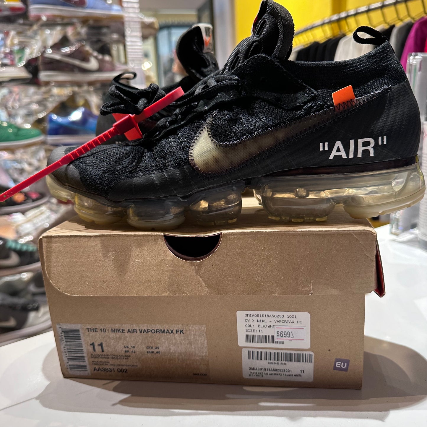 Nike Air VaporMax Off-White Black (2018) Pre-owned US11