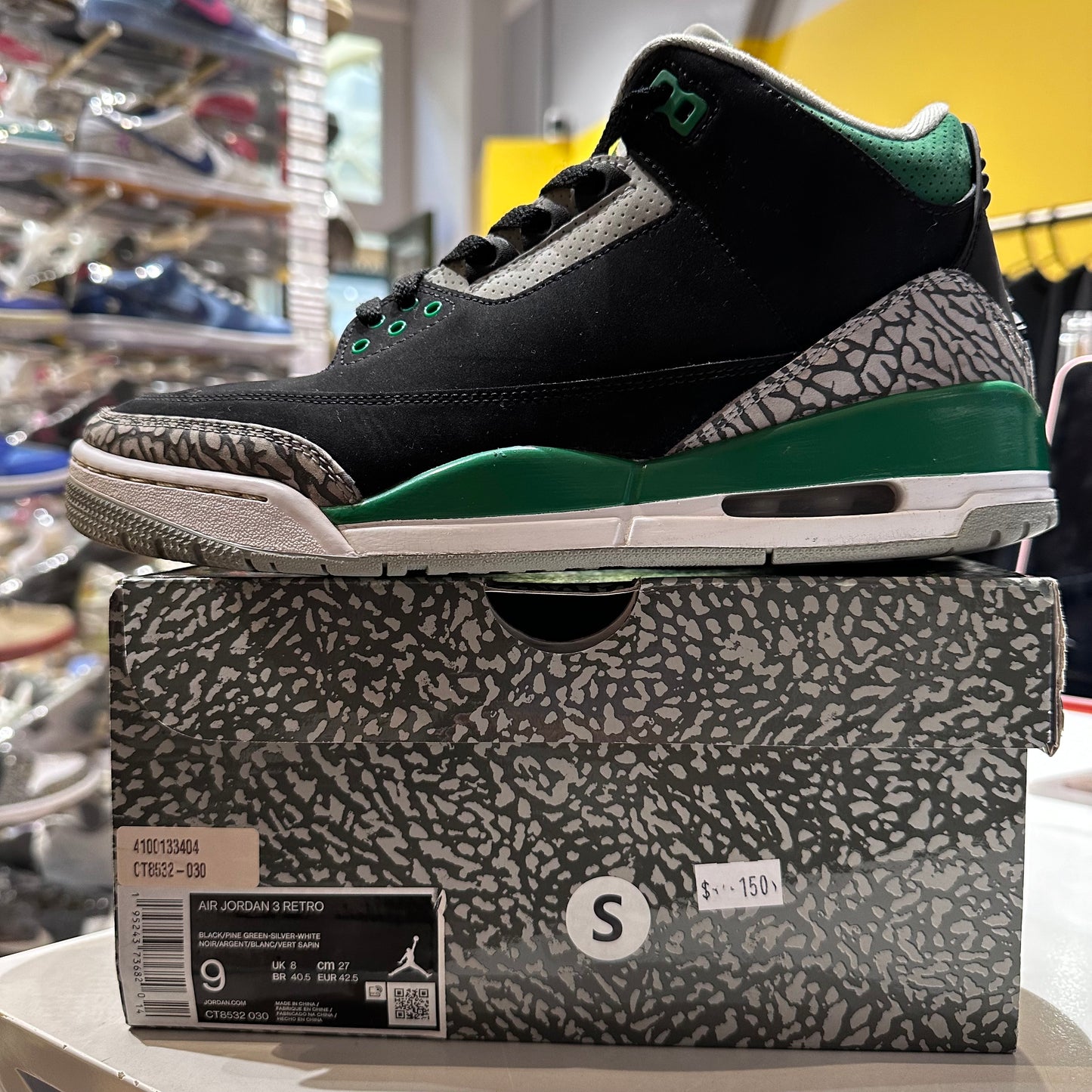 Jordan 3 Retro Pine Green Pre-owned US 9