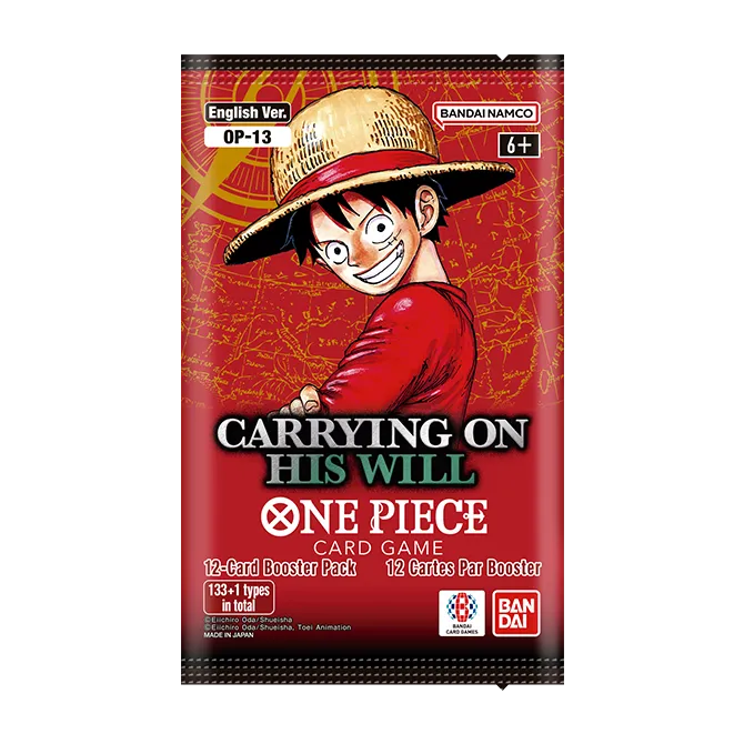 One Piece Card Game Carrying On His Will OP-13 Single Booster Pack
