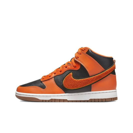 Nike Dunk High Retro Chenille Swoosh Safety Orange