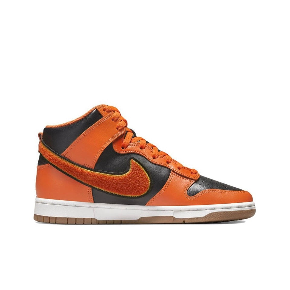 Nike Dunk High Retro Chenille Swoosh Safety Orange