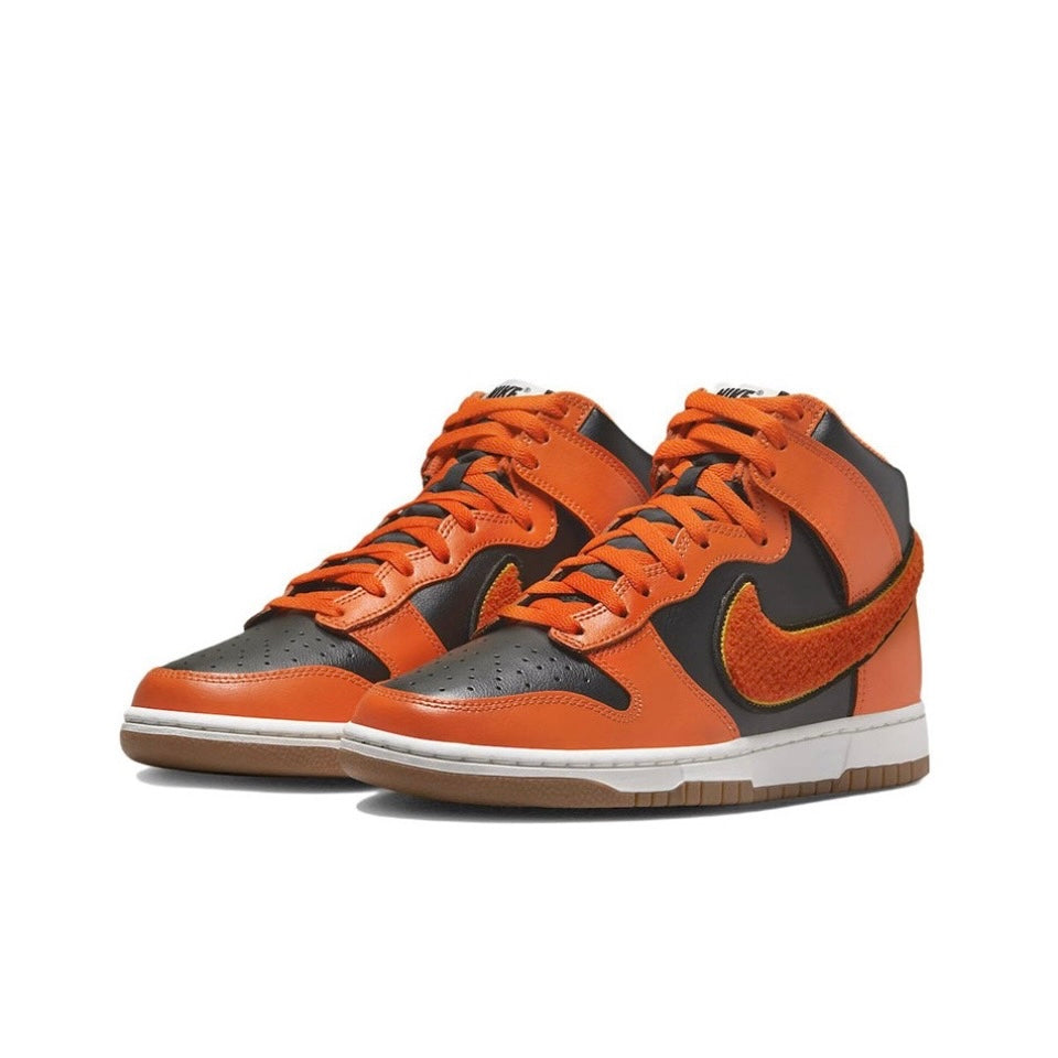 Nike Dunk High Retro Chenille Swoosh Safety Orange