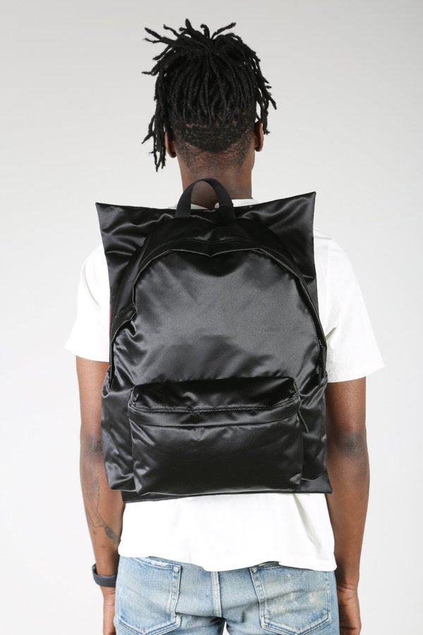 RAF SIMONS x Eastpak Black Satin Poster Backpack SAT EAR F(2019)